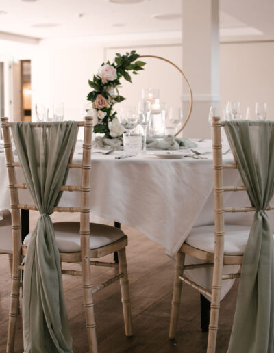 Gold hoop centrepiece